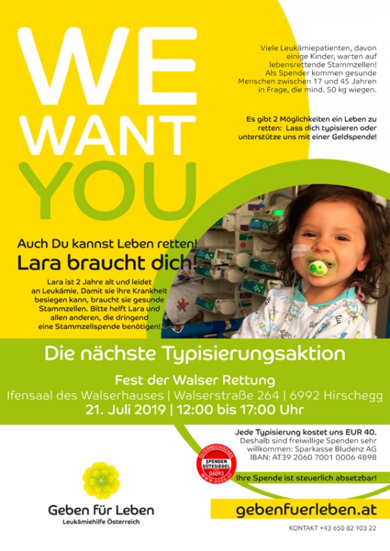 Typisierungsaktion in Hirschegg im Kleinwalsertal