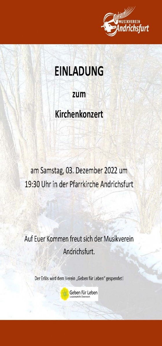 Kirchenkonzert Musikverein Andrichsfurt in der Pfarrkirche