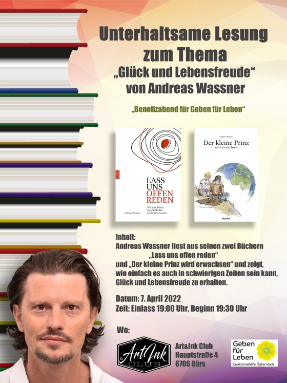 Benefizlesung zu Glück und Lebensfreude von Andreas Wassner