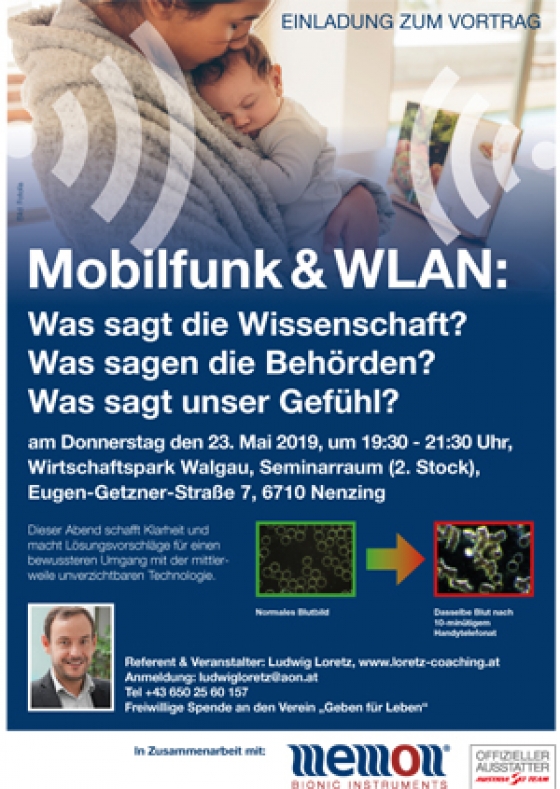 Benefizvortrag zum Thema Mobilfunk und WLAN