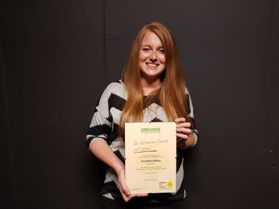 Unsere 64. Spenderin heißt Bettina