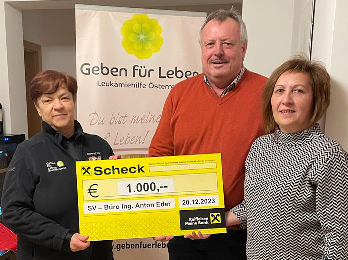 € 1.000 von Ing. Anton Eder aus Hannersdorf - Burgenland