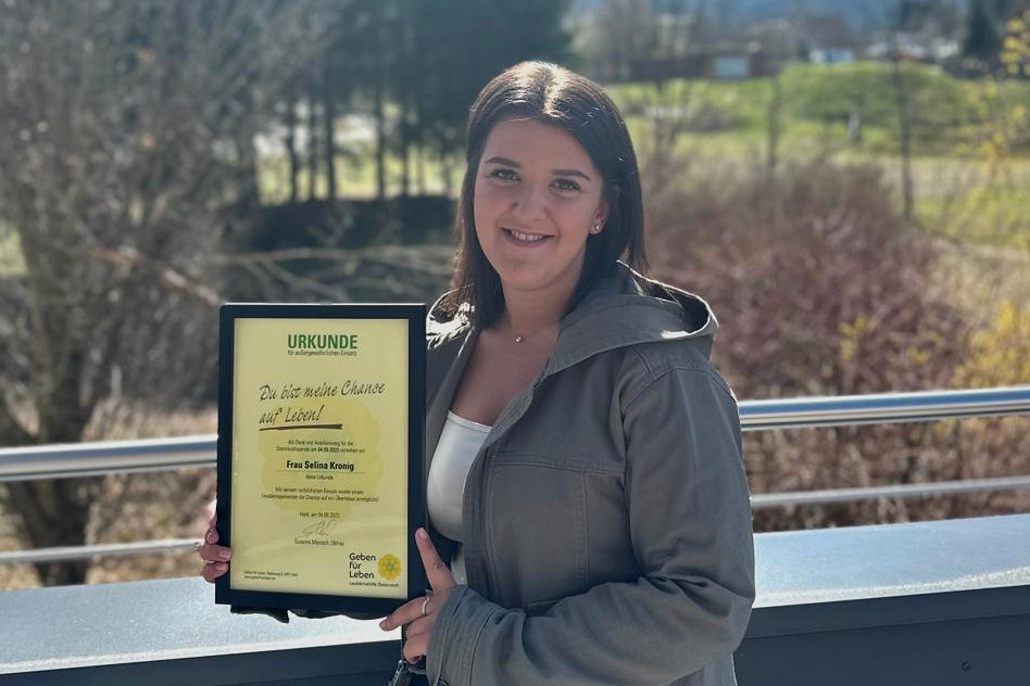 Unsere 465. Spenderin ist Selina aus Villach - Kärnten