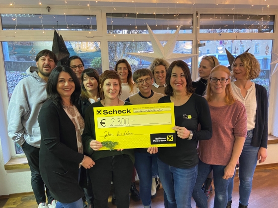 € 2.300 von den Mitarbeitern von Ländlebetreuung - Vorarlberg