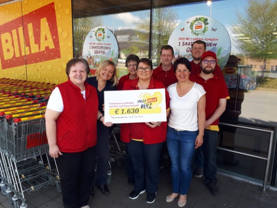 Billa Hard spendet € 1.815 und erhält Award