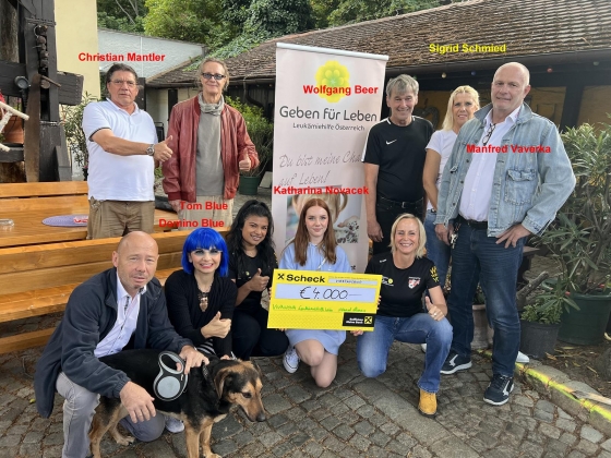 € 4.000 von VivaNova Leukämiehilfe Wien