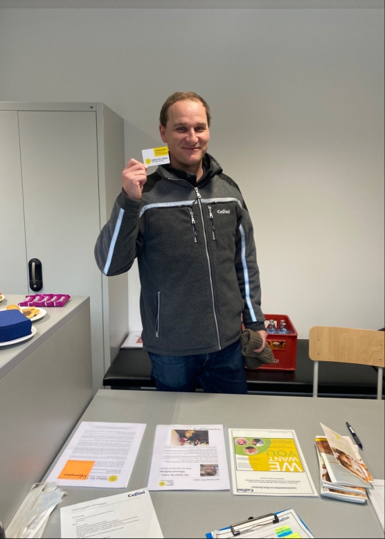 60 Typisierungen bei der Firma Collini in Bludesch / Vorarlberg