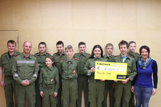 Jugendfeuerwehr Mellau spendet € 2.000,-