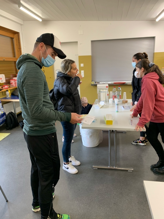 35 Typisierungen für Lucia beim Fussballverein St. Margarethen