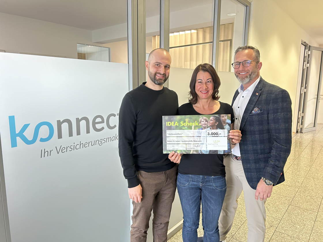 Großzügige Unterstützung durch IDEA helvetia: € 3000 für 75 neue Chancen