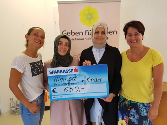 € 650,- vom Frauenverein Mimosa