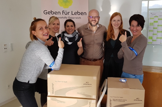 Erneute Materialspende von Greiner Bio-One