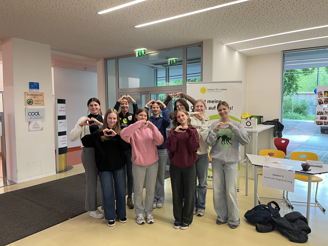 36 Typisierungen an der HLW Sozialmanagement in Graz - Steiermark