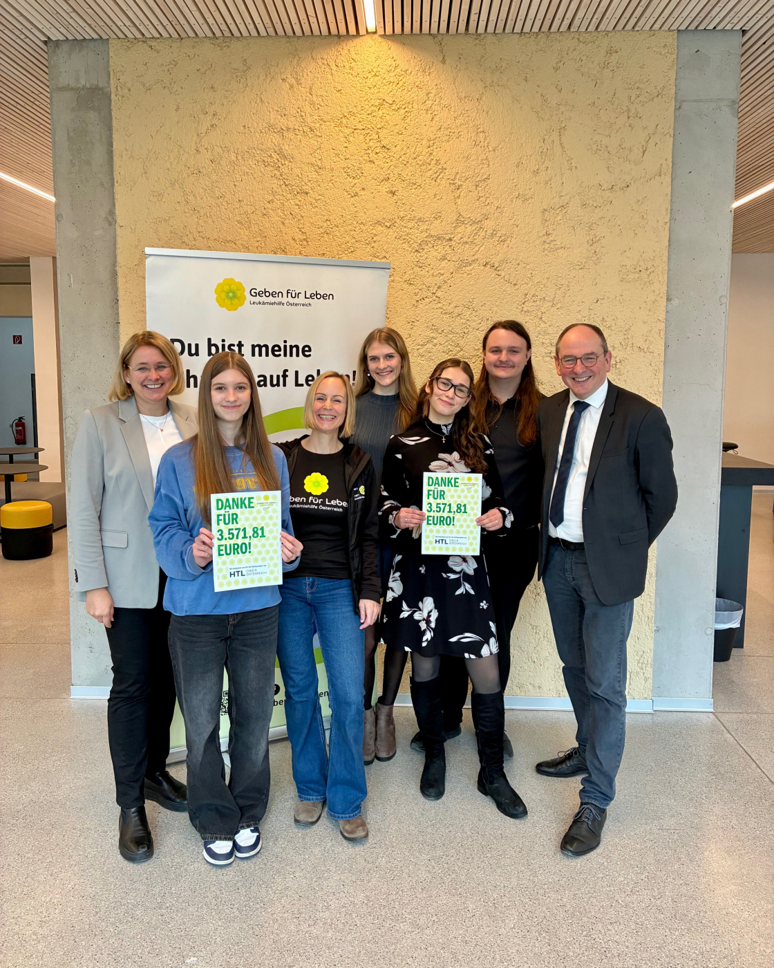 Alle oberösterreichischen HTLs spenden insgesamt € 3.700 für Typisierungen