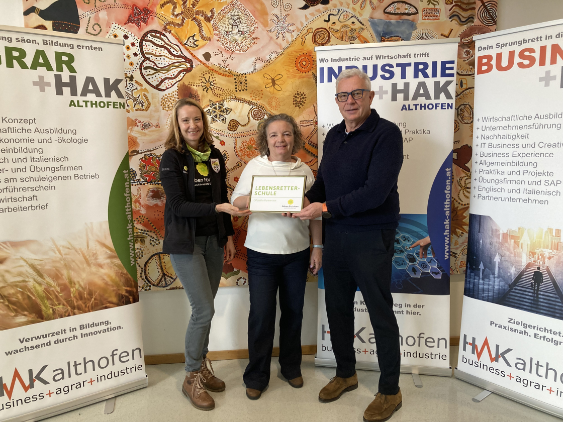 HAK Althofen als Lebensretter-Partnerschule ausgezeichnet - Kärnten