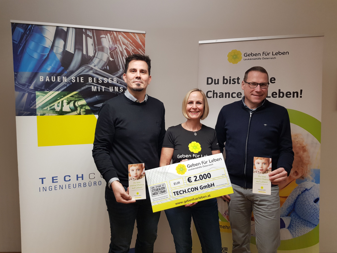 € 2.000 Weihnachtsgeschenk von TECH.CON GmbH – Eine Spende mit Herz