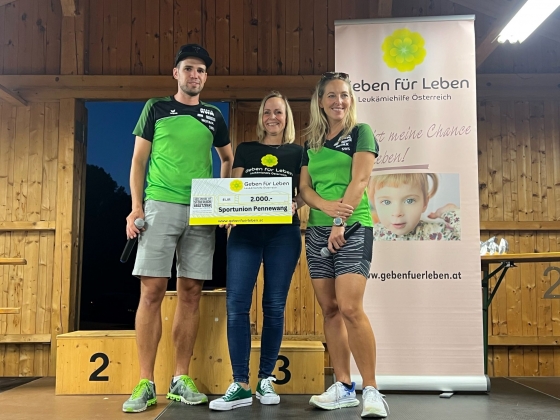 € 2.000.- vom Benefizlauf 2023 der Sportunion Pennewang