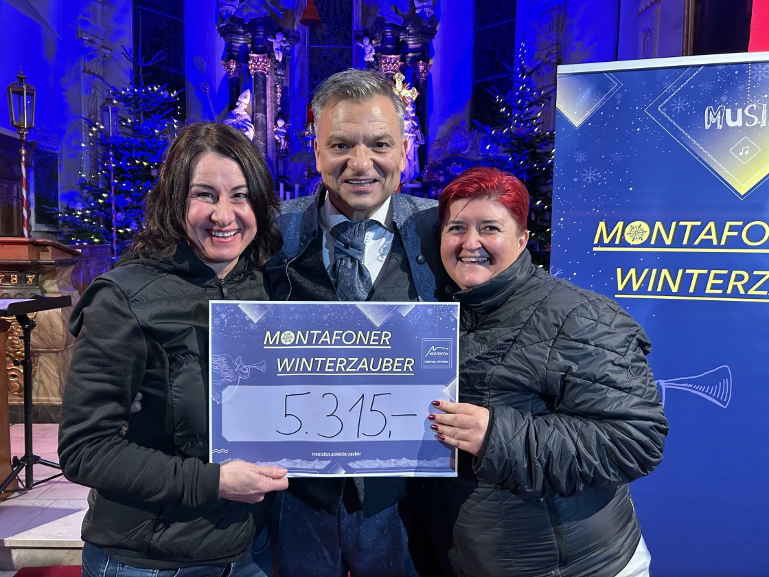 € 7.280 durch Benefizkonzert Markus Wolfahrt - Vorarlberg