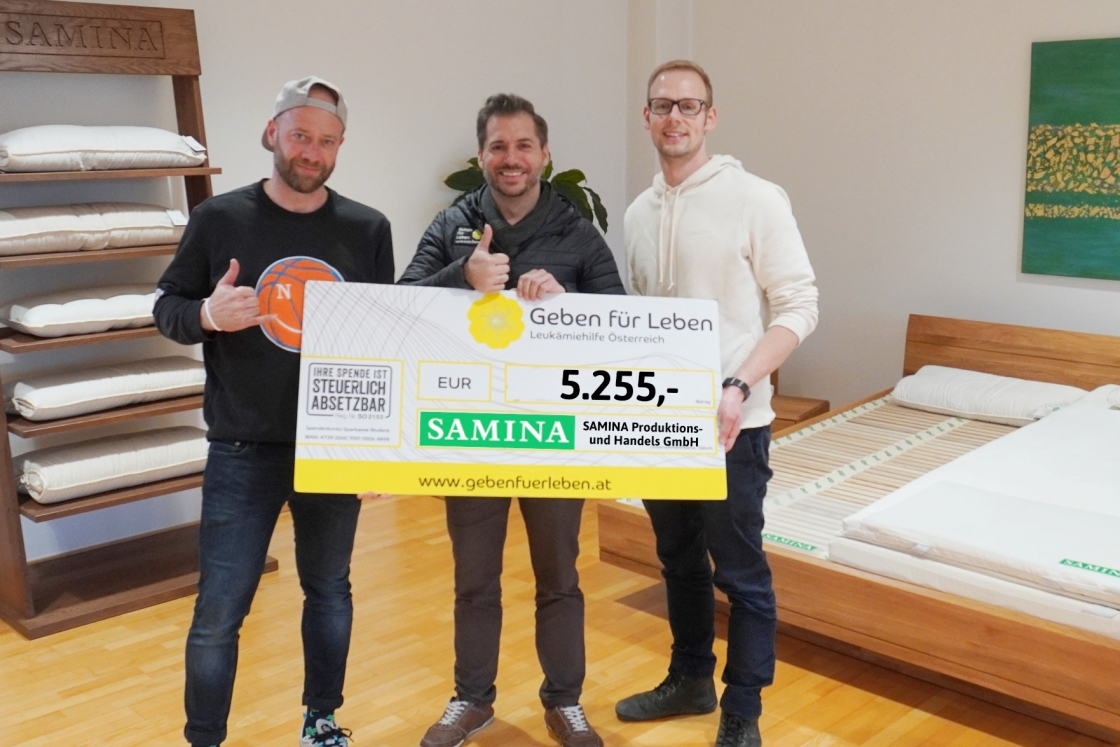 € 5.255 von SAMINA und Mitarbeitern - Vorarlberg
