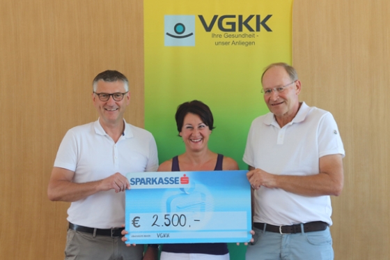€ 2.500,- Spende durch VGKK