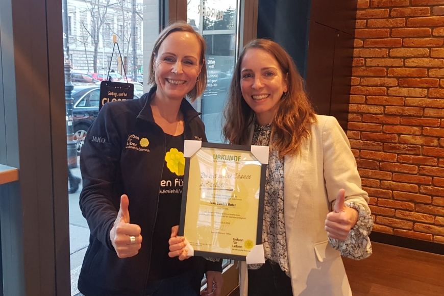 'Junge Wienerin spendete ihre gesunden Stammzellen an einen Mann in Nordamerika'-Bild-1