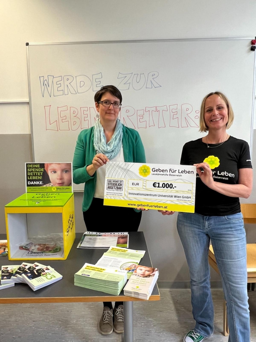 'Geldspenden und Typisierungen am Sprachenzentrum der Uni Wien'-Bild-1