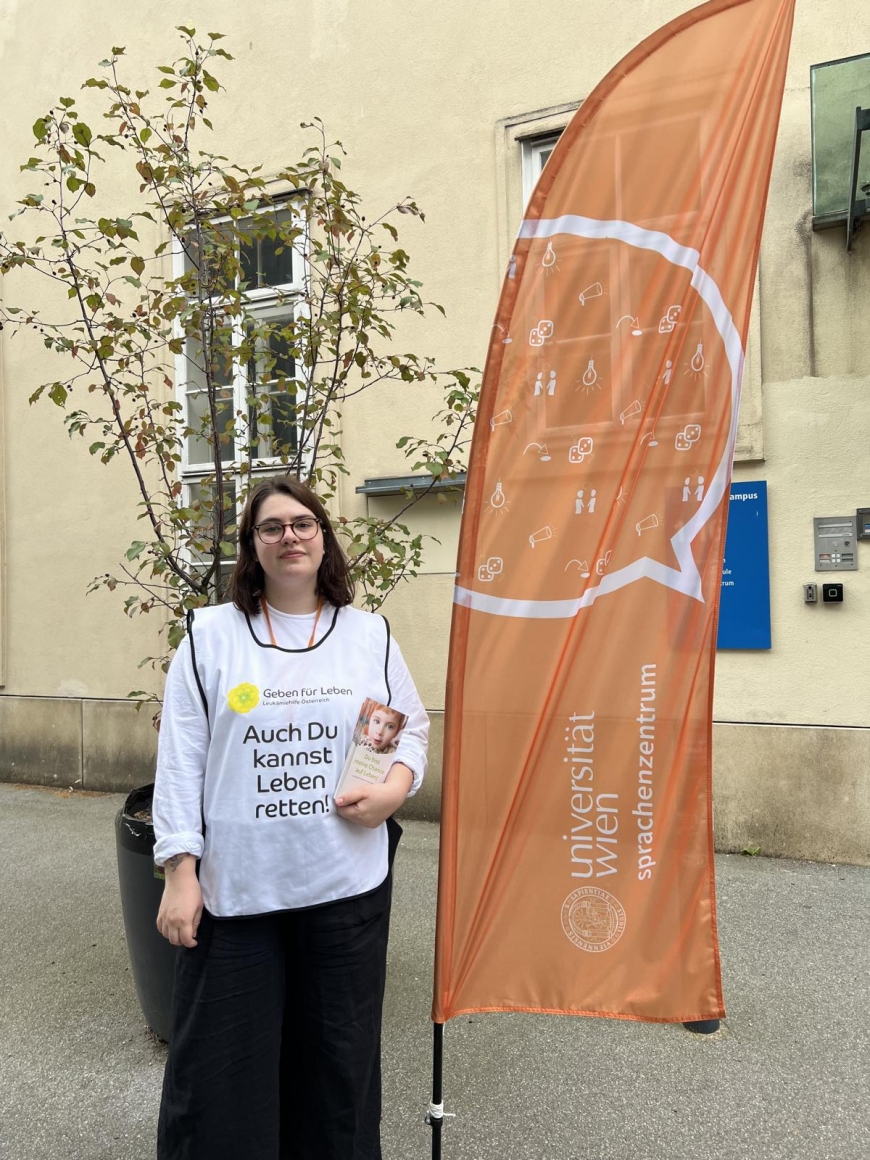 'Geldspenden und Typisierungen am Sprachenzentrum der Uni Wien'-Bild-4