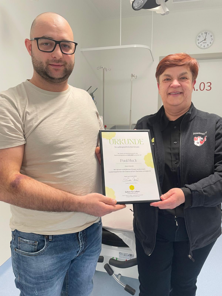 'Unser 651. Stammzellspender ist Paul aus Güttenbach - Burgenland'-Bild-1