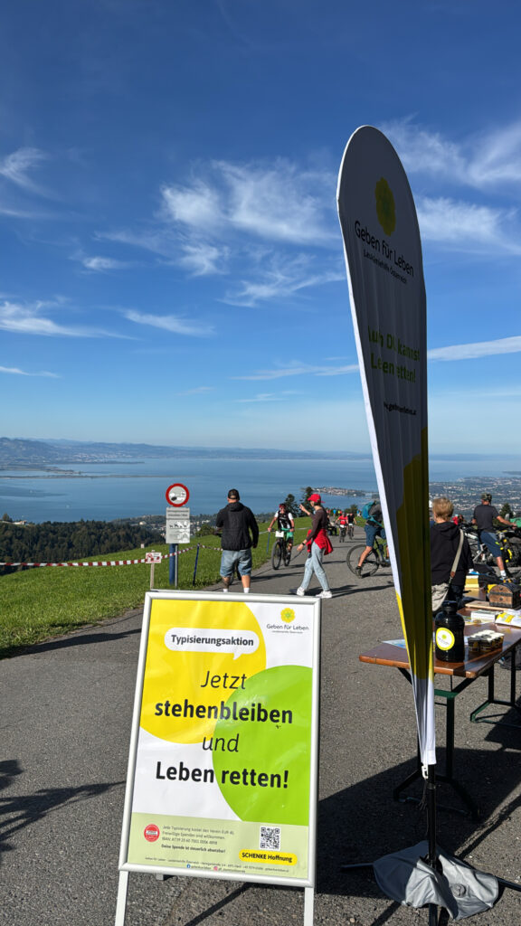 ziel des rennens mit typisierungsstation
