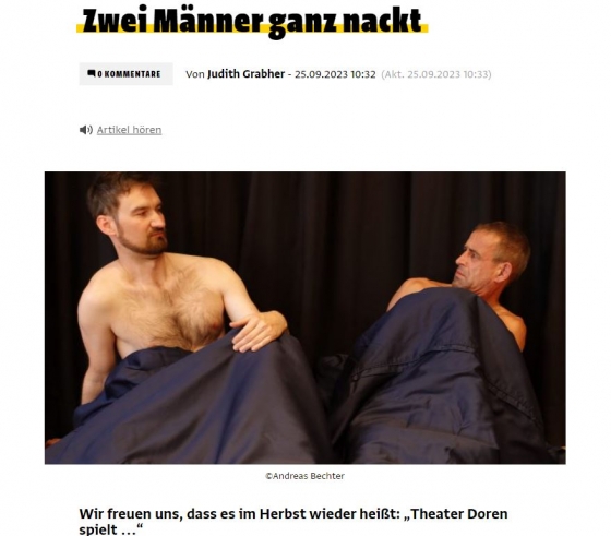 Benefiztheater Doren: Zwei Männer ganz nackt