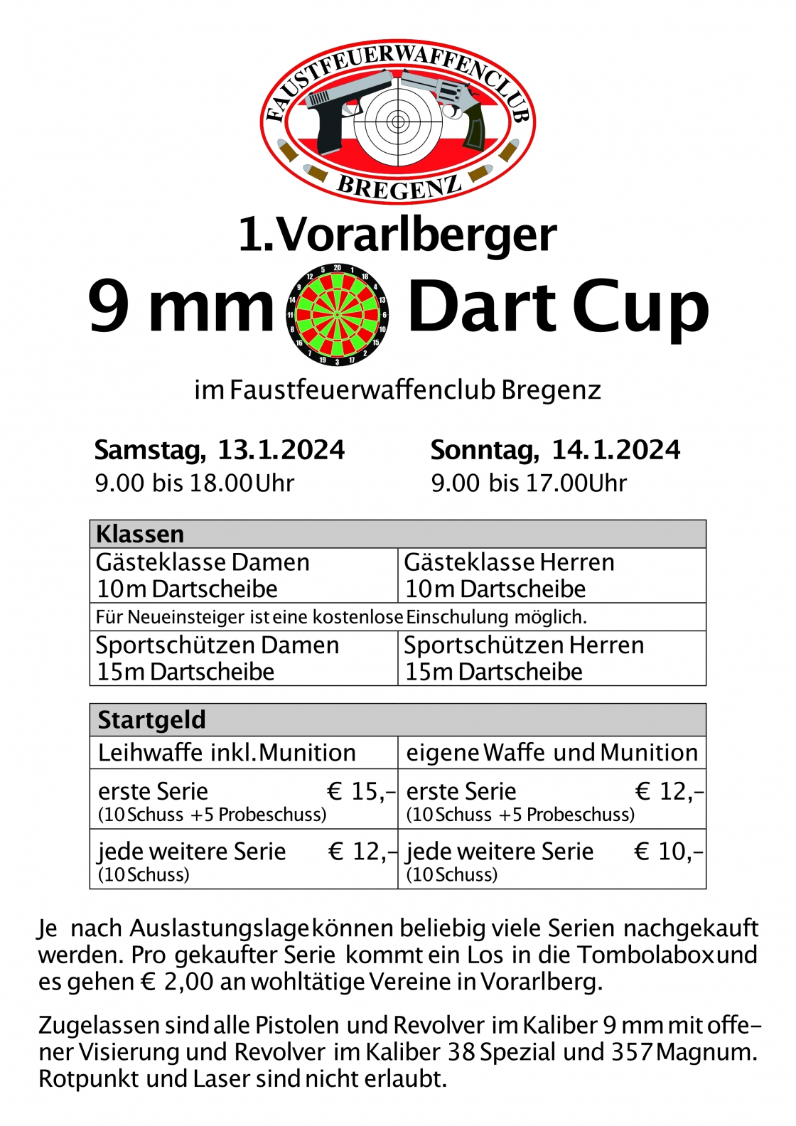 1. Vorarlberger 9 mm Dart Cup