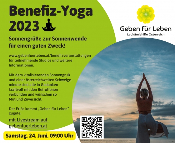 Österreichweites Yoga-Benefiz für schwerkranke Menschen