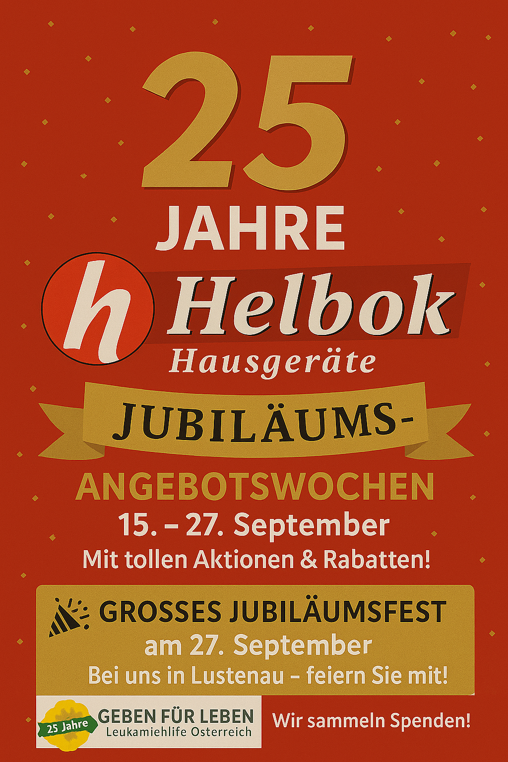 Benefiz-Jubiläumsfest von Helbok Hausgeräte - Vorarlberg