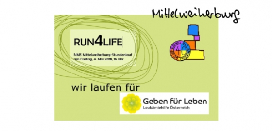 Run4Life für Geben für Leben an der MS Mittelweiherburg