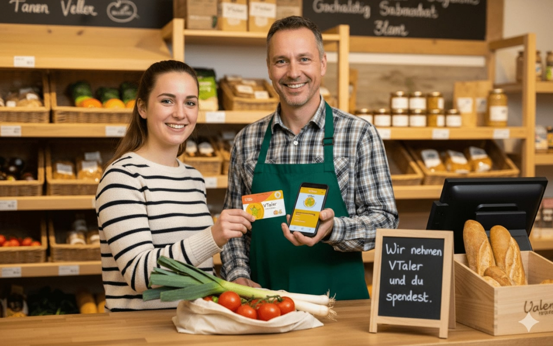 Jetzt Gutes tun – Spenden an „Geben für Leben“ mit VTaler!