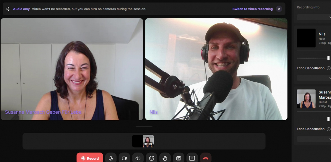 Berührender Podcast von Nils Glaubke im Gespräch mit Obfrau Susanne Marosch
