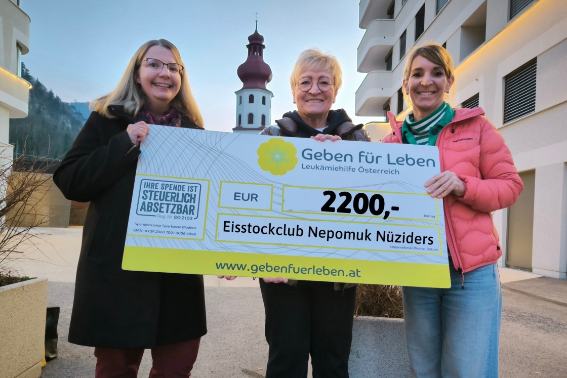 € 2.200 aus Auflösung des ESC Nepomuk Nüziders - Vorarlberg