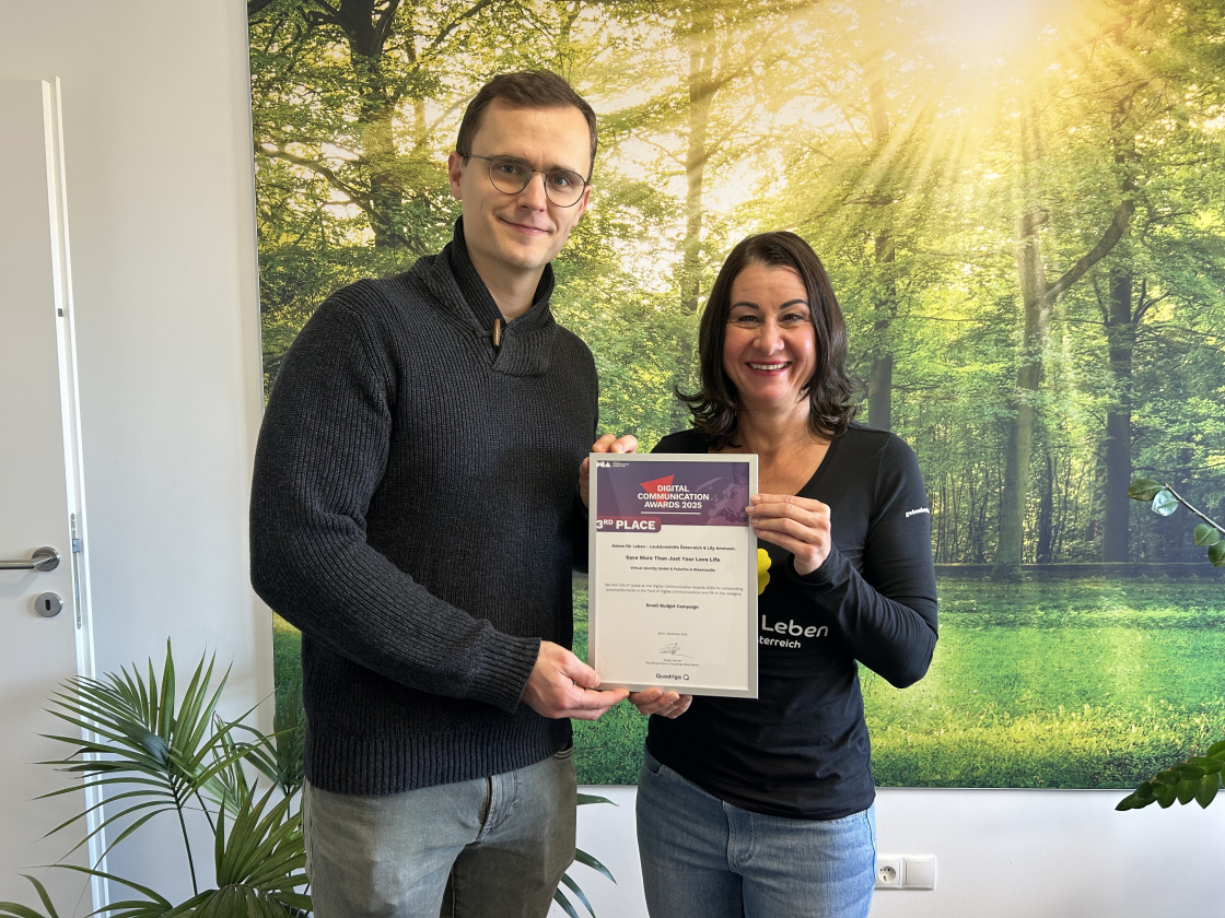 Doppelt ausgezeichnet: Unsere Kampagne gewinnt Bronze bei den Digital Communication Awards und dem WebAd 2025