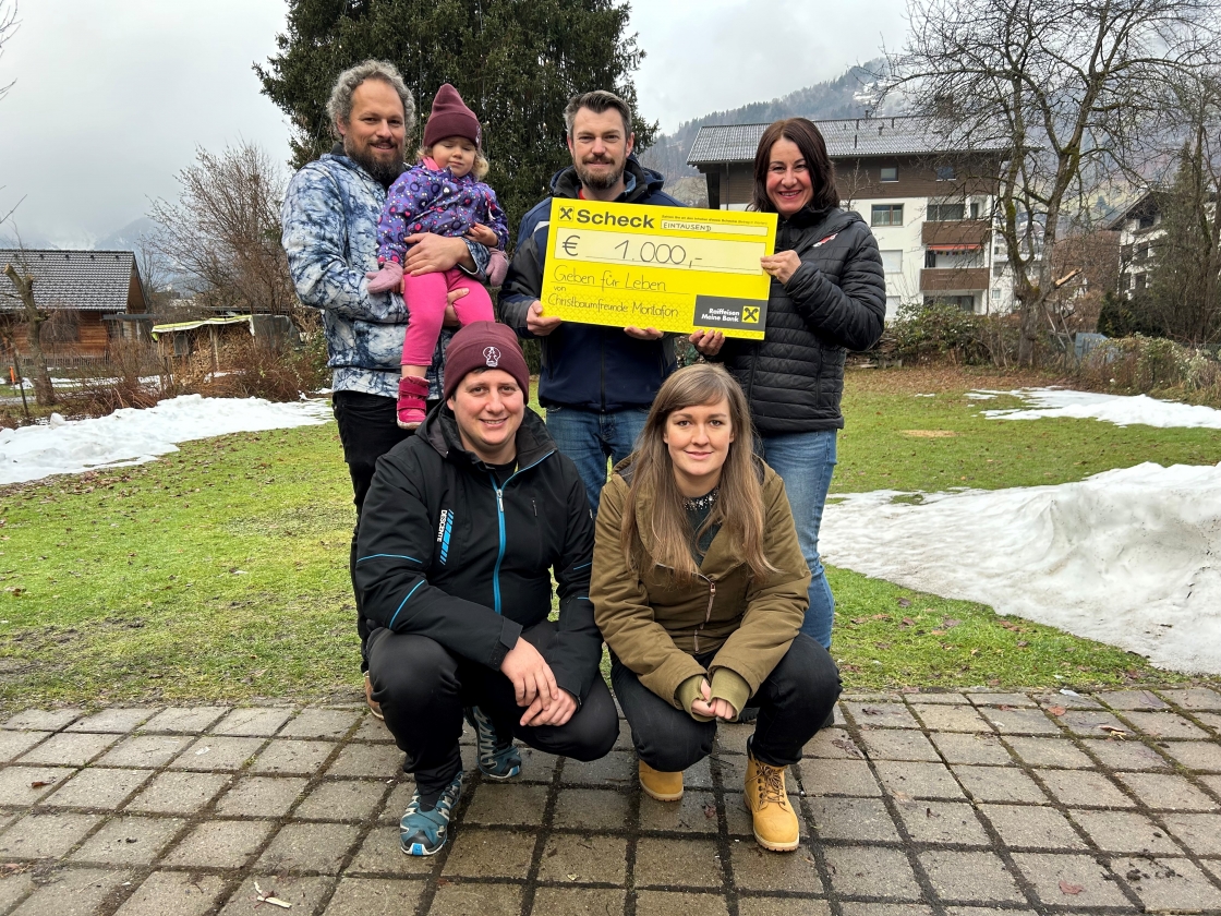 € 1.000 von den Christbaumfreunden in Schruns - Vorarlberg