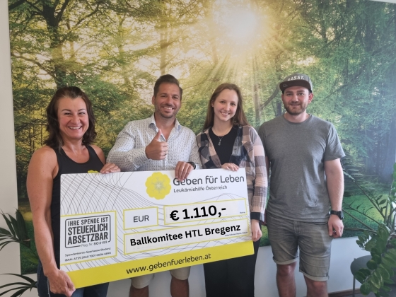 € 1.110 vom Ballkomitee der HTL Bregenz - Vorarlberg