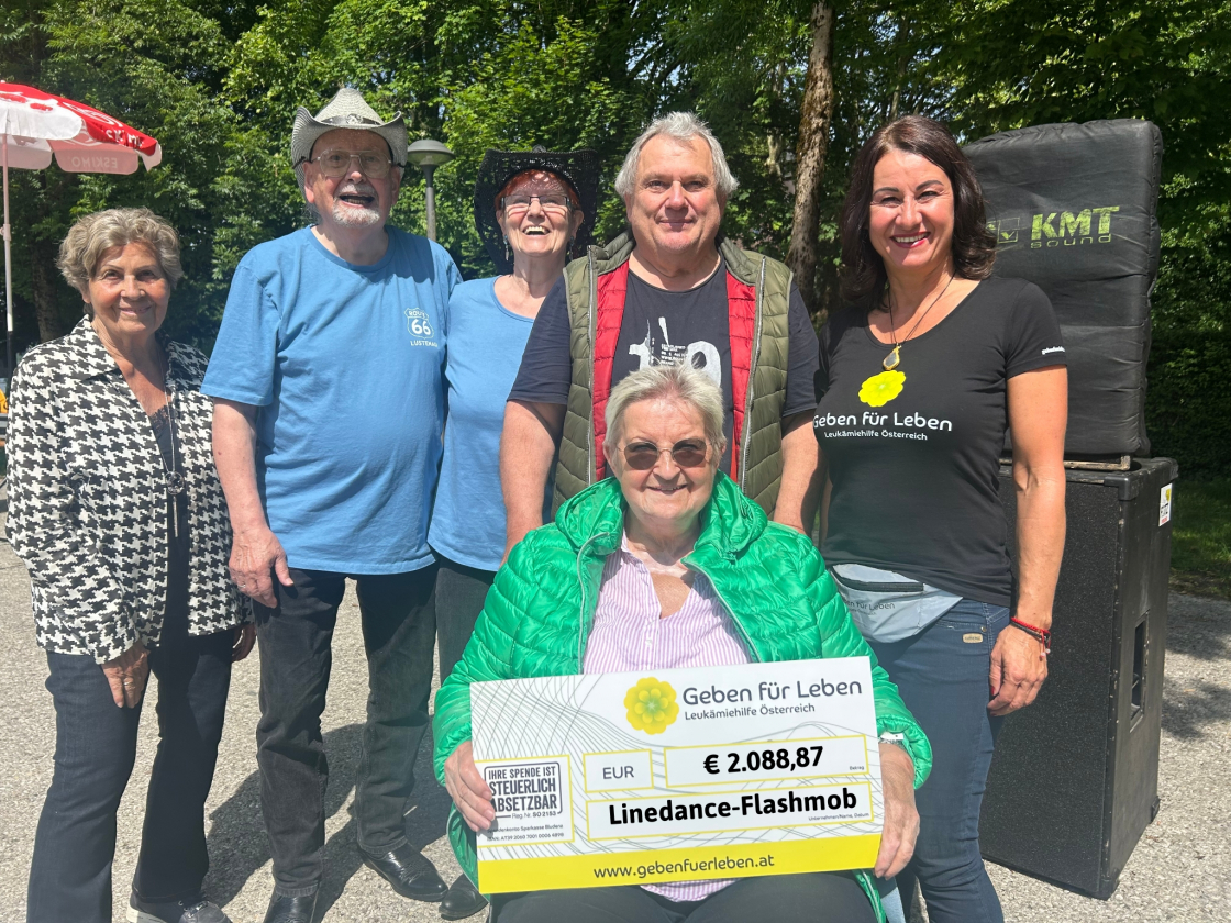 Linedance-Flashmob in Bregenz bringt € 2.088,87 für Geben für Leben - Vorarlberg