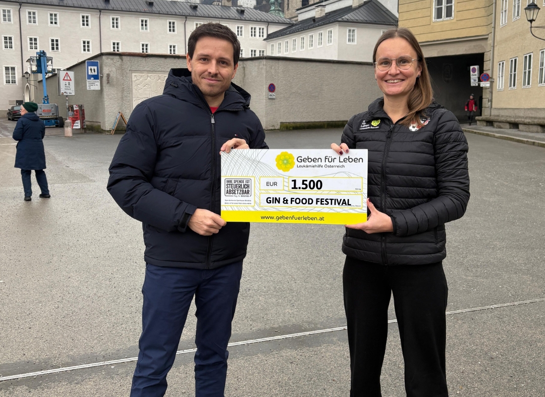 Das GIN & FOOD FESTIVAL unterstützt mit € 1.500 – Oberösterreich