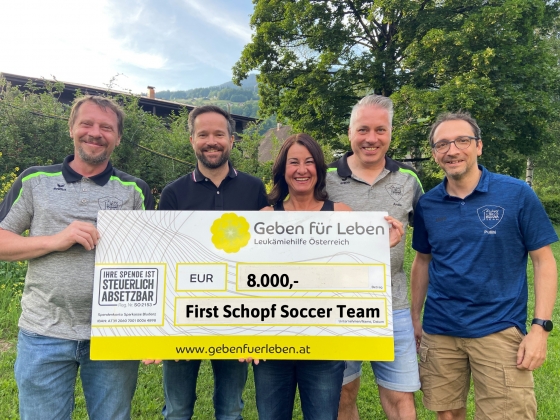 € 8.000 vom First Schopf Soccer Team - Vorarlberg