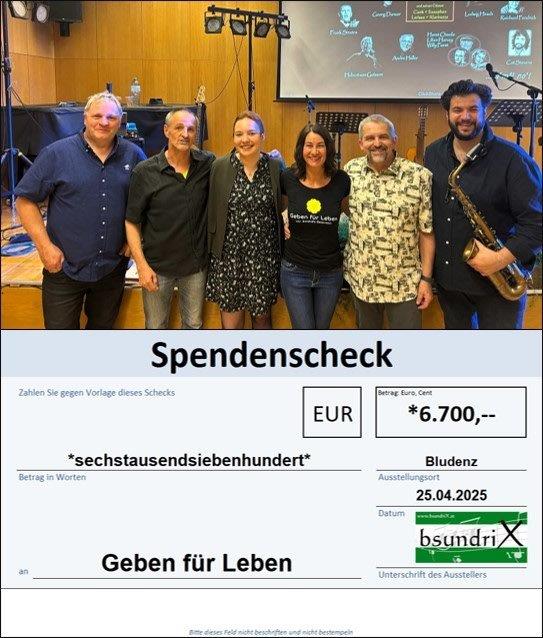 „Bsundrix“ aus Bludenz – Jubiläumskonzert für Geben für Leben bringt € 6.700 und ehrendes Gedenken an Werner - Vorarlberg