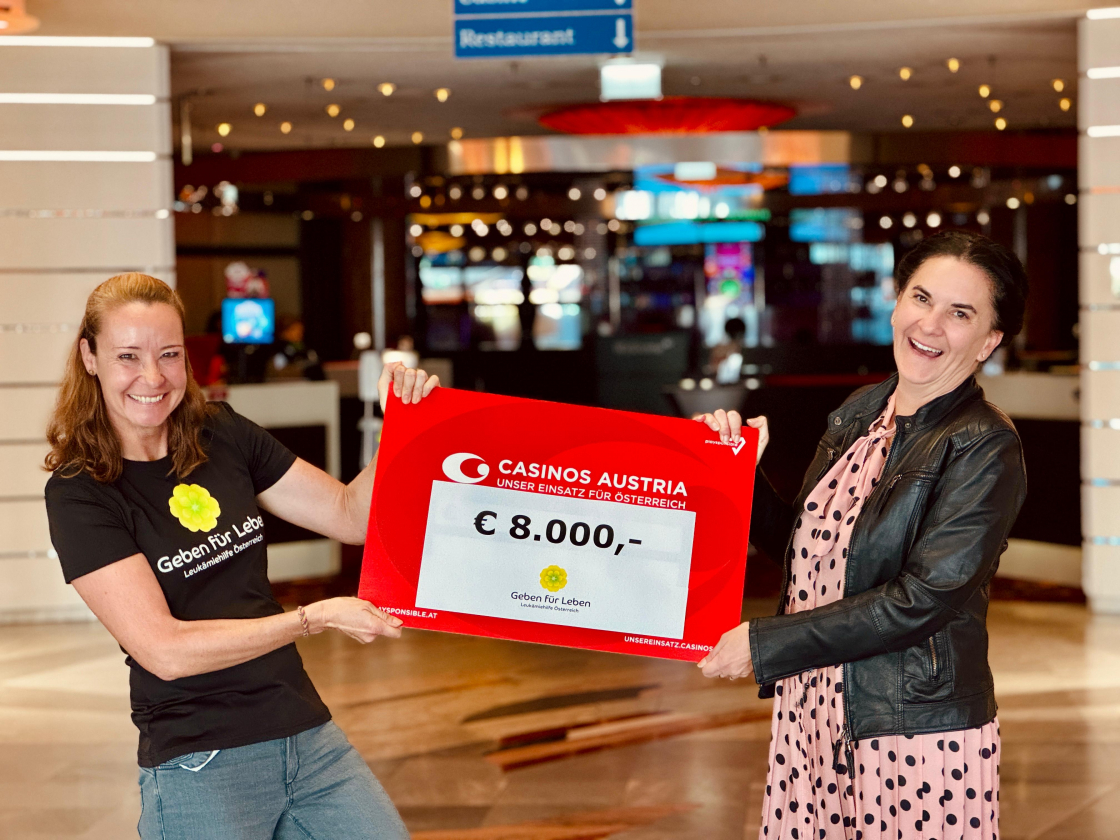 € 8.000 - Casino Velden unterstützt erneut im Rahmen der Initiative „Unser Einsatz für Österreich“