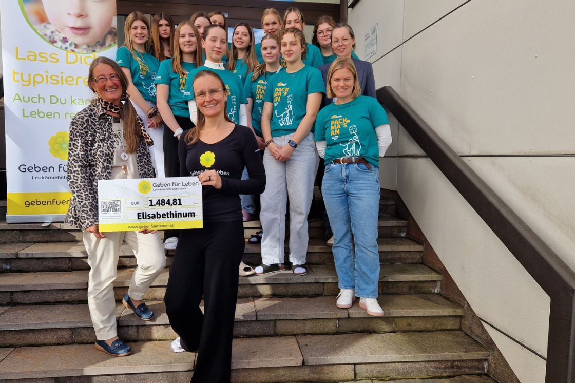 153 Typisierungen und € 1.484,81 bei der Aktion am Elisabethinum in St. Johann - Salzburg