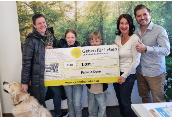 € 1.035 beim Geburtstag durch Enkel-Aktion in Hard - Vorarlberg