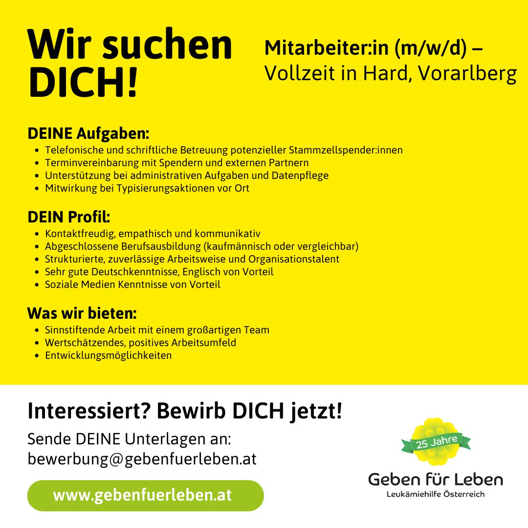 Wir suchen Verstärkung in Vorarlberg – vielleicht genau DICH