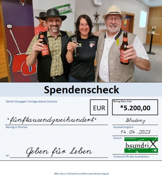 € 5.200 nach achtem Bsundrix-Benefizkonzert - Vorarlberg