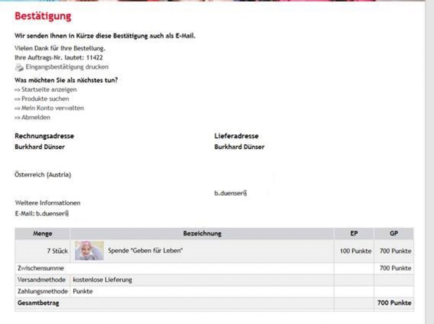 'Weihnachtsaktion der VKW - Bonuspunkteaktion bei Zählerstandablesung'-Bild-2